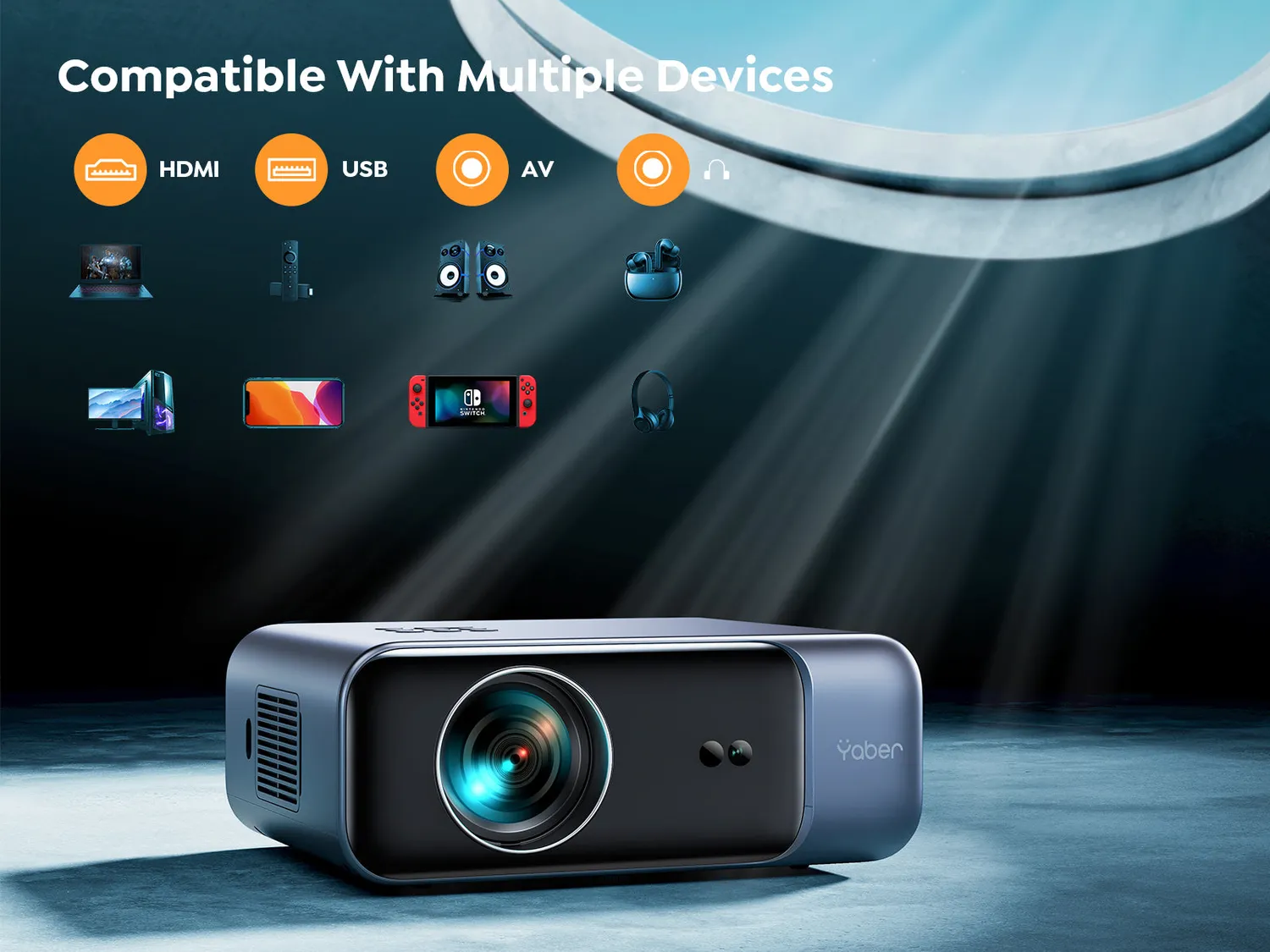 Yaber Pro V9 projektor WiFi 6 hjemmekino