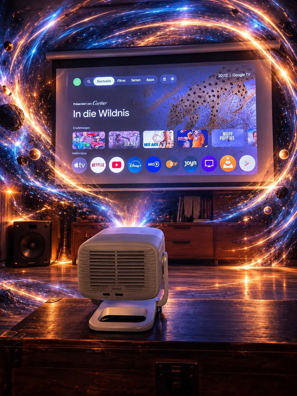 JMGO N1S 4K projektor laser 1700 lumen bærbar
