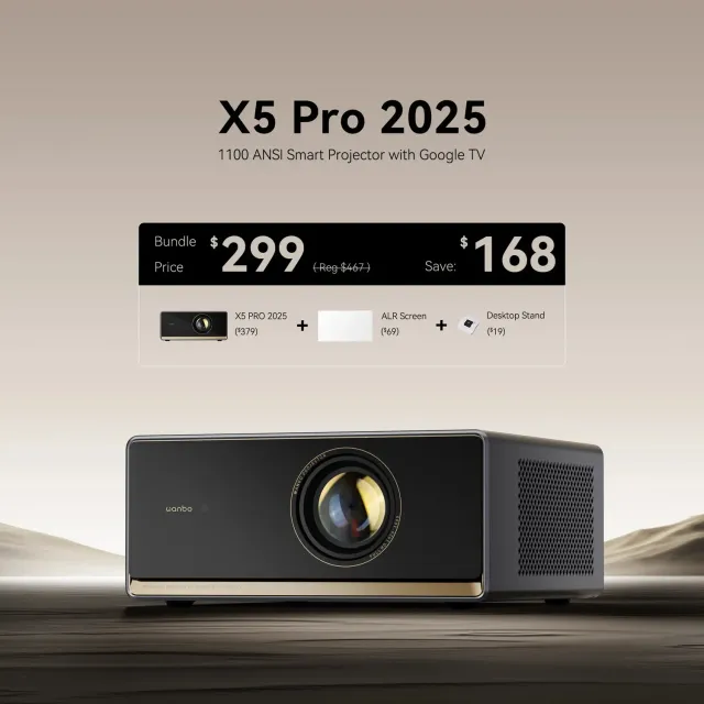Wanbo X5 Pro projektor Google TV EU 1100 ANSI