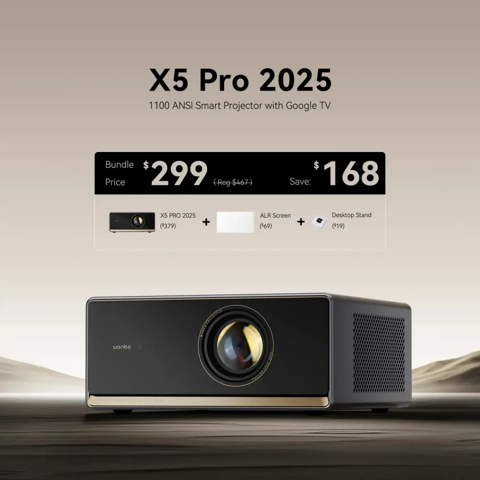 Wanbo X5 Pro projektor Google TV EU 1100 ANSI