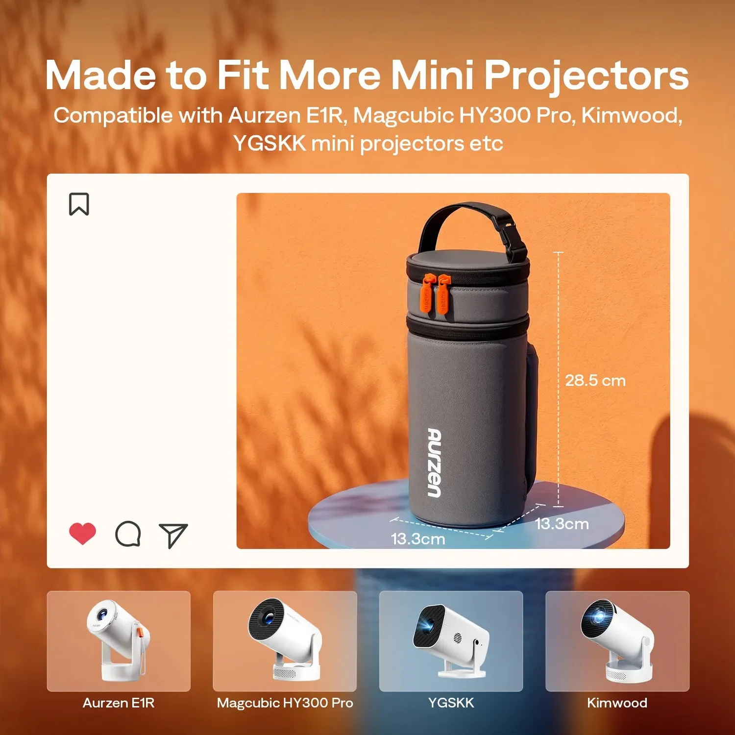 Aurzen EAZZE E1R E1 projektorveske mini svart