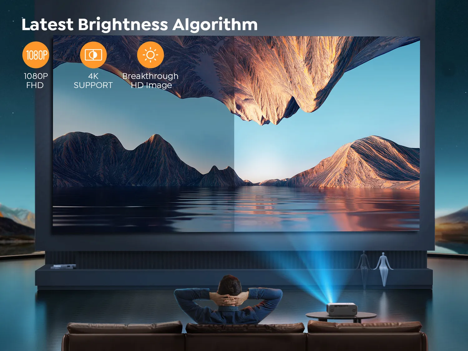 Yaber Pro V9 projektor WiFi 6 hjemmekino