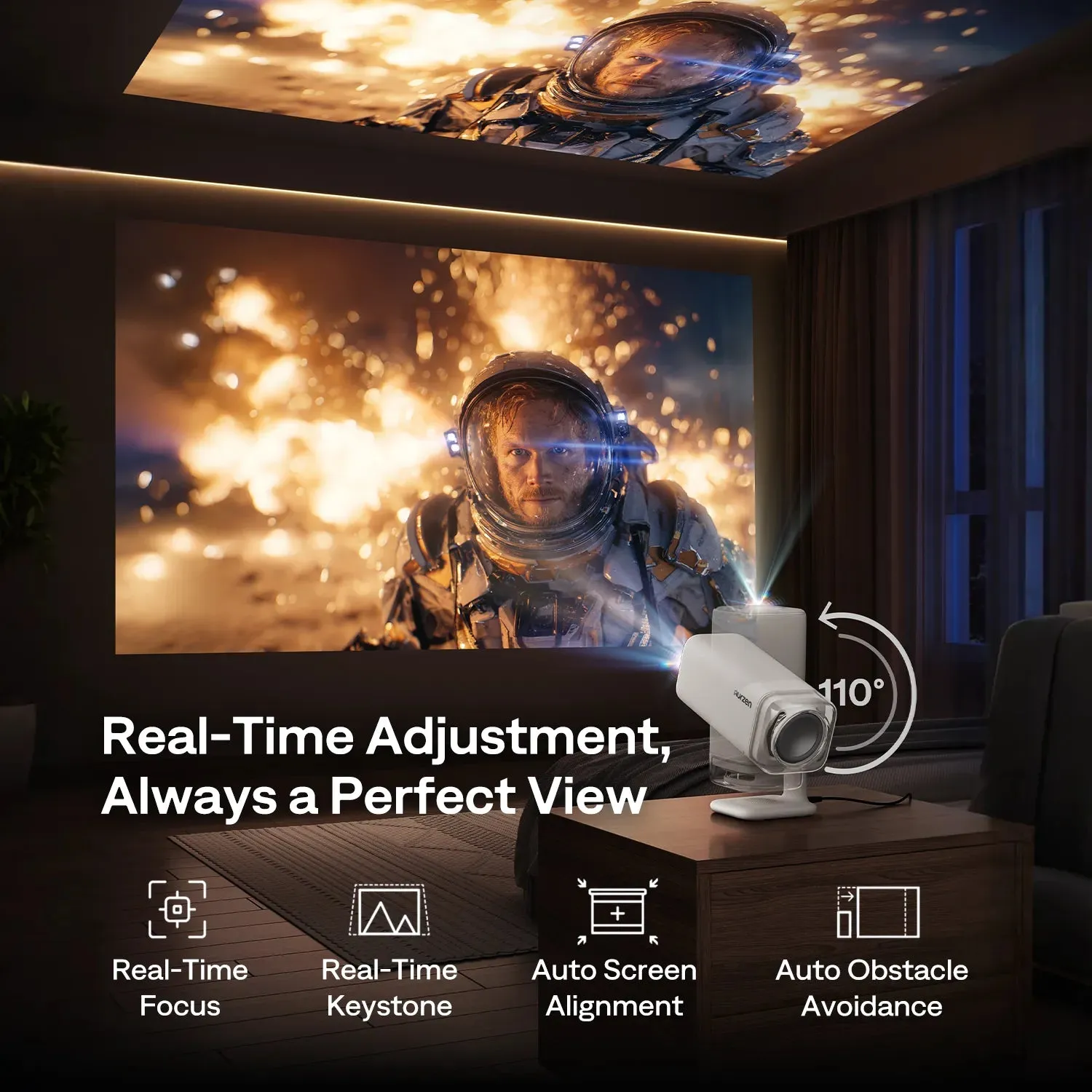 Aurzen BOOM air Google TV projektor 1080p