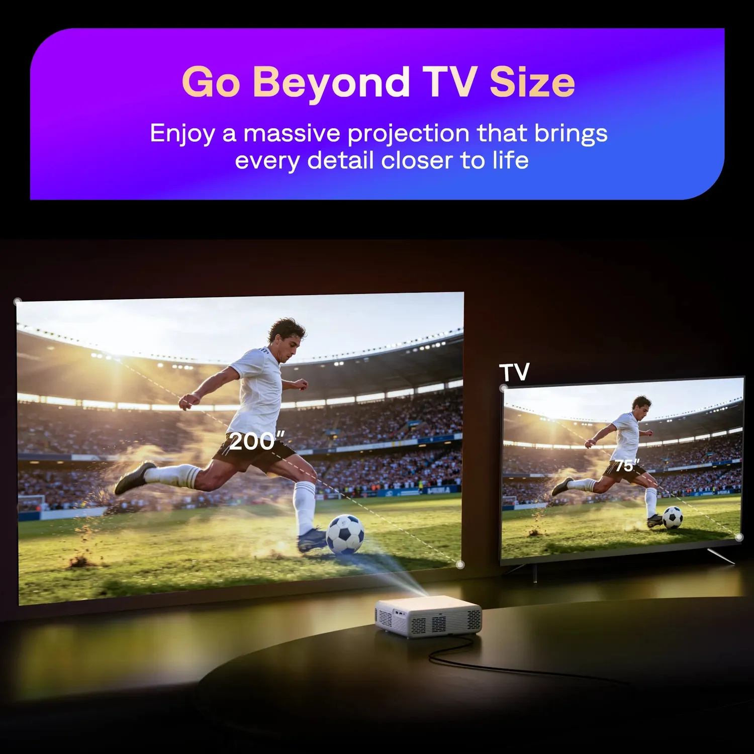 Aurzen EAZZE D1R Roku TV projektor 1080p