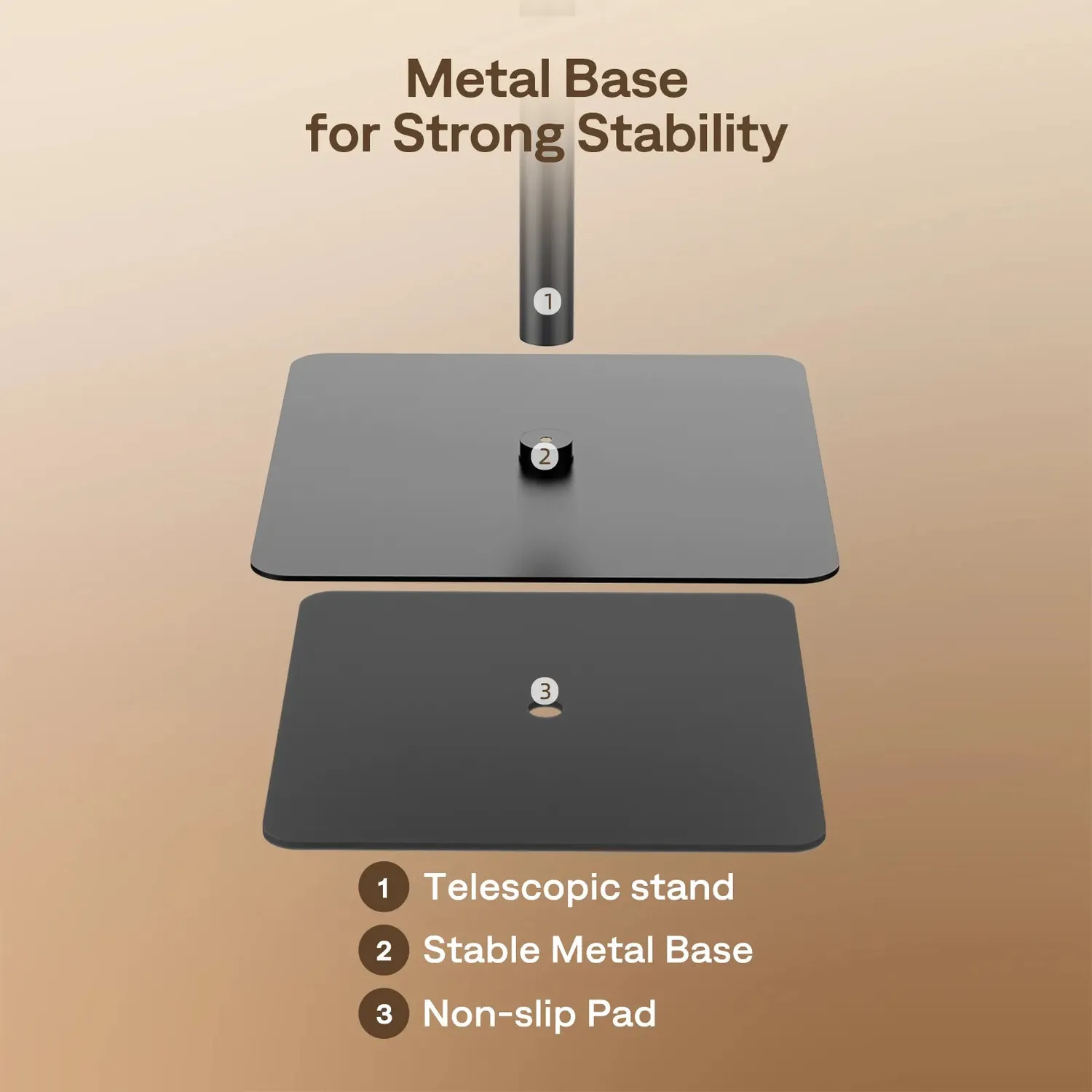 Aurzen projektorstativ justerbart 44–110 cm stål