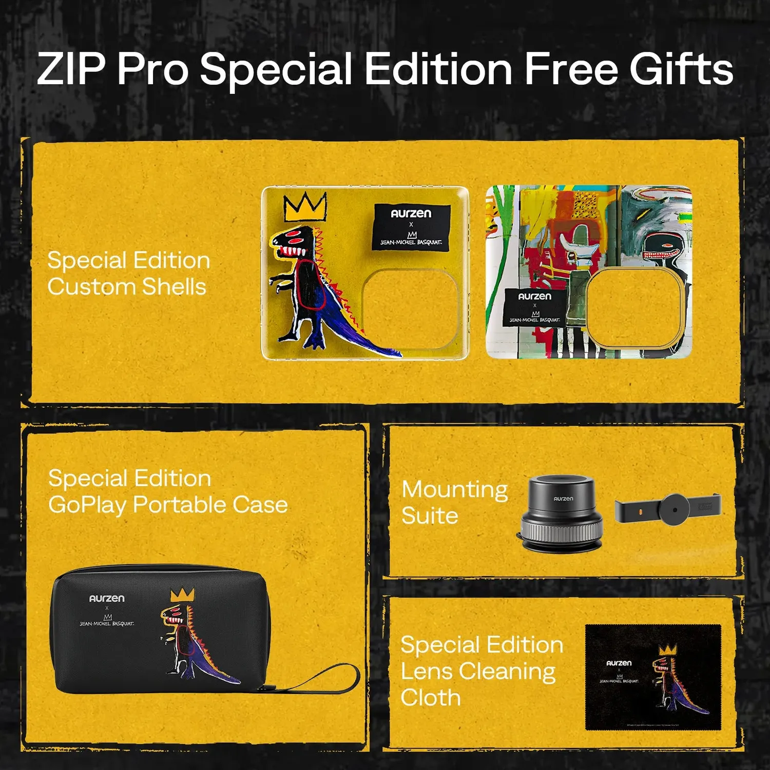 Aurzen ZIP Pro Basquiat projektor 1080p tri-fold