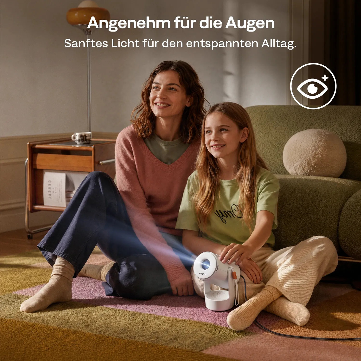 Aurzen EAZZE E1 miniprojektor 720P Netflix svart