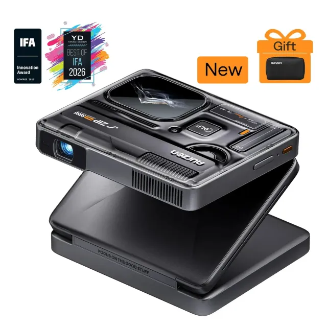Aurzen ZIP Pro Tri-Fold Full HD projektor med etui