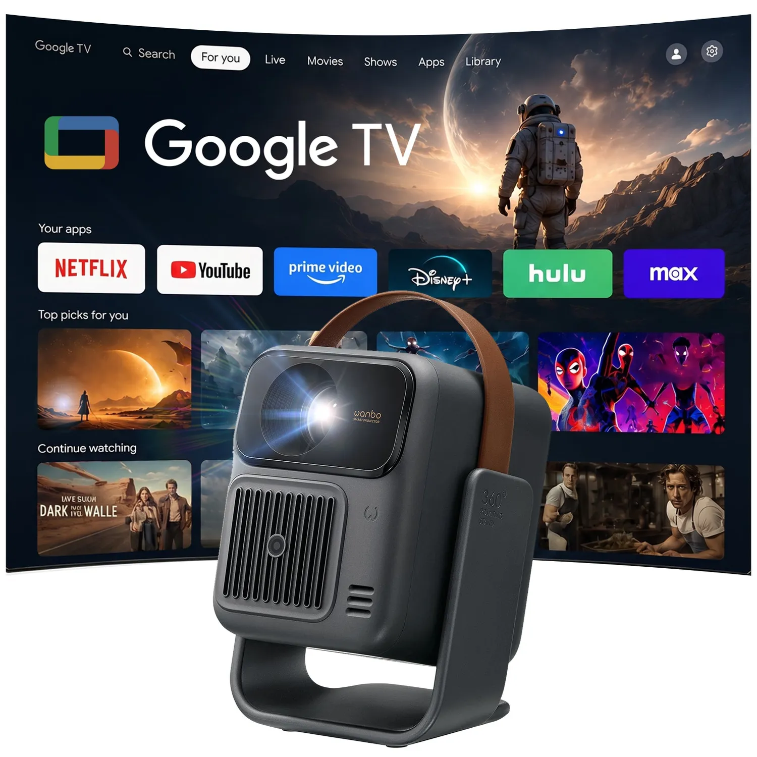 Wanbo ToGo Pro projektor Google TV 1GB+32GB EU