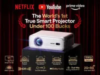 Aurzen EAZZE D1 projektor 1080p med smart-TV