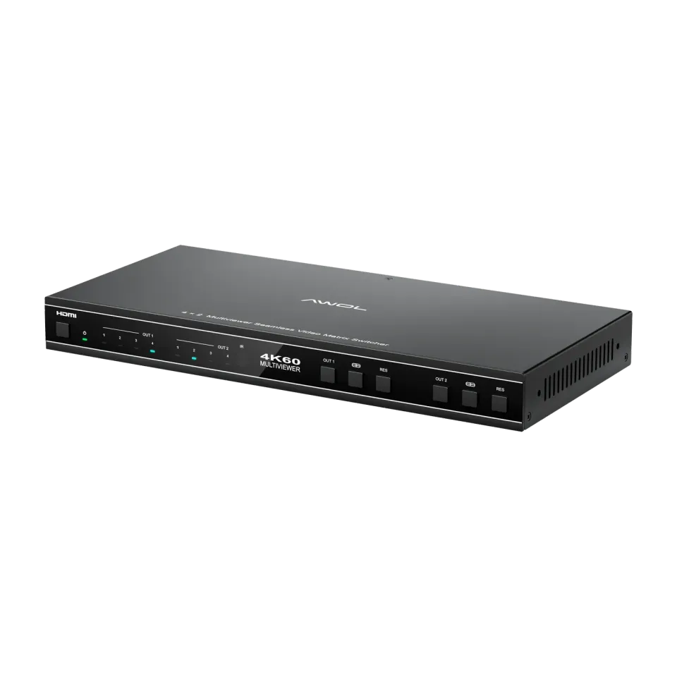 AWOL Vision 4K 4x2 multiviewer HDMI-matrix bryter