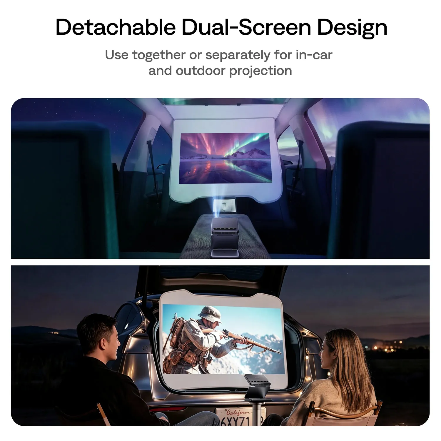 Aurzen TravelPlay AutoCinema lerret Tesla Model Y