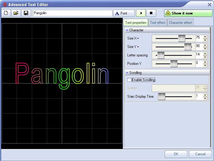 Pangolin FB4 Standard QuickShow kontroller nettverk