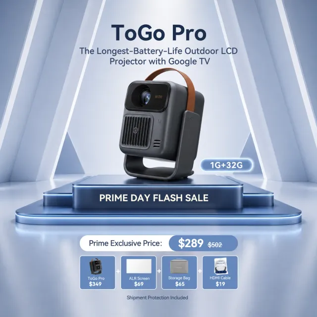 Wanbo ToGo Pro projektor EU-plugg HDMI-bundle