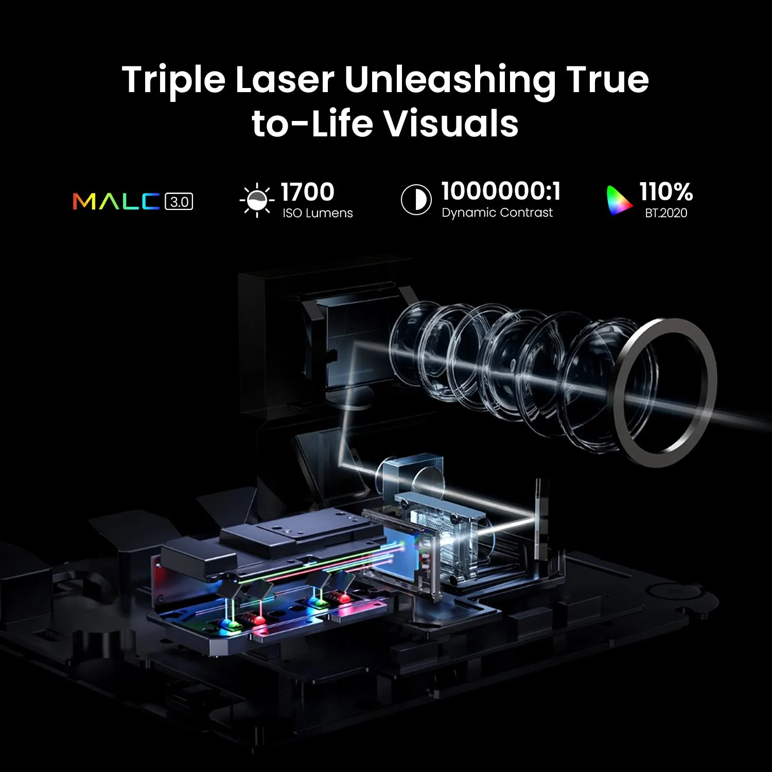 JMGO N1S 4K projektor laser 1700 lumen bærbar