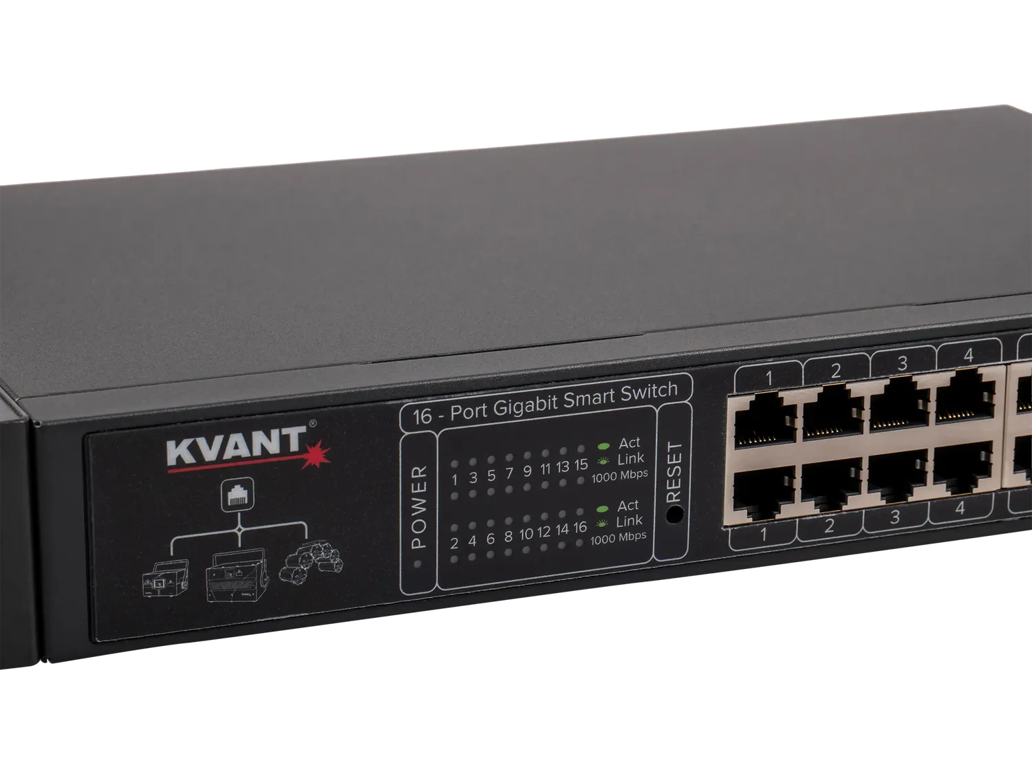 Pangolin Network Switch nettverkssvitsj 16 porter rack