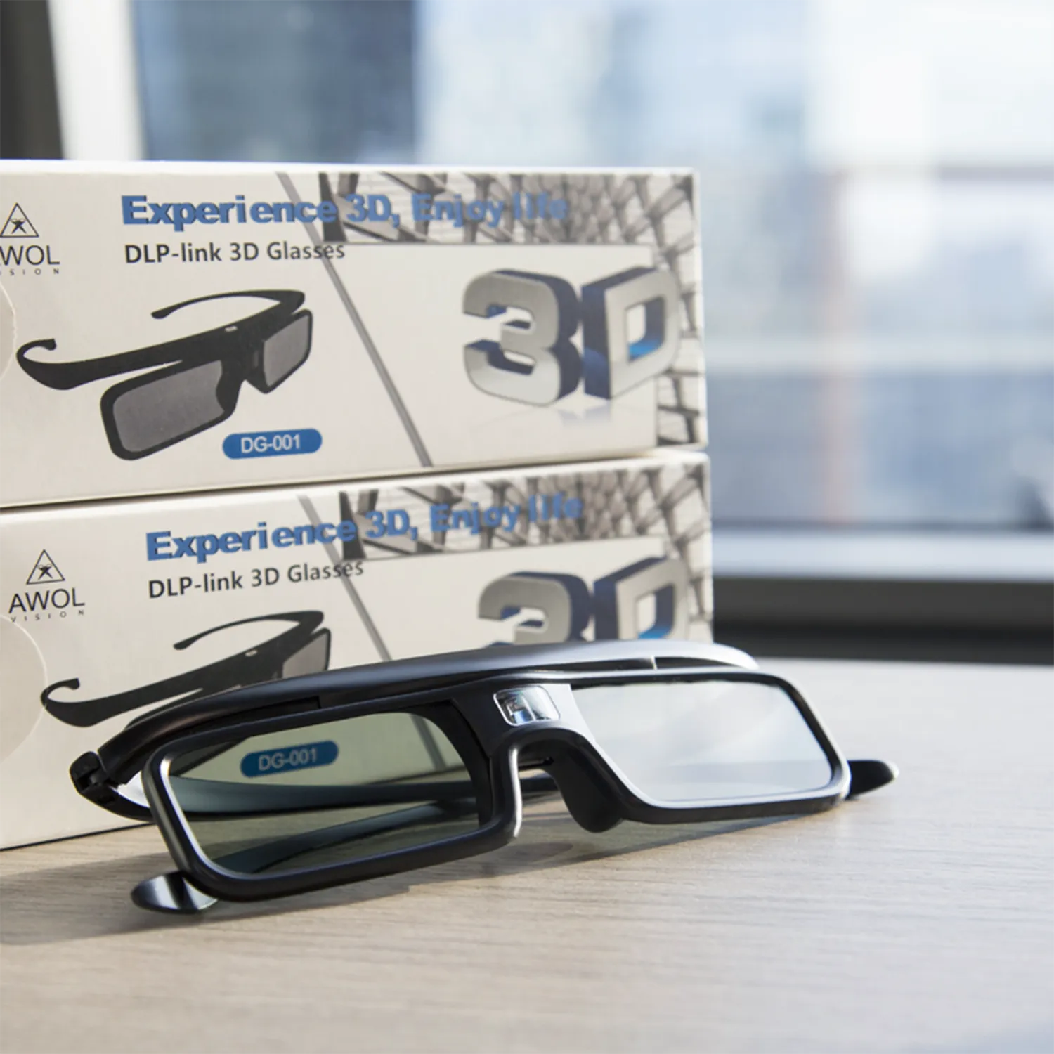 AWOL Vision DLP-Link 3D-briller 4 par oppladbare