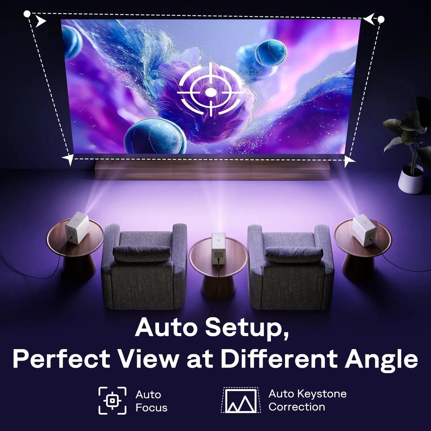 Aurzen EAZZE D1R Cube projektor 1080P Roku TV