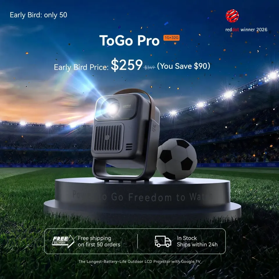 Wanbo ToGo Pro projektor batteri Google TV EU