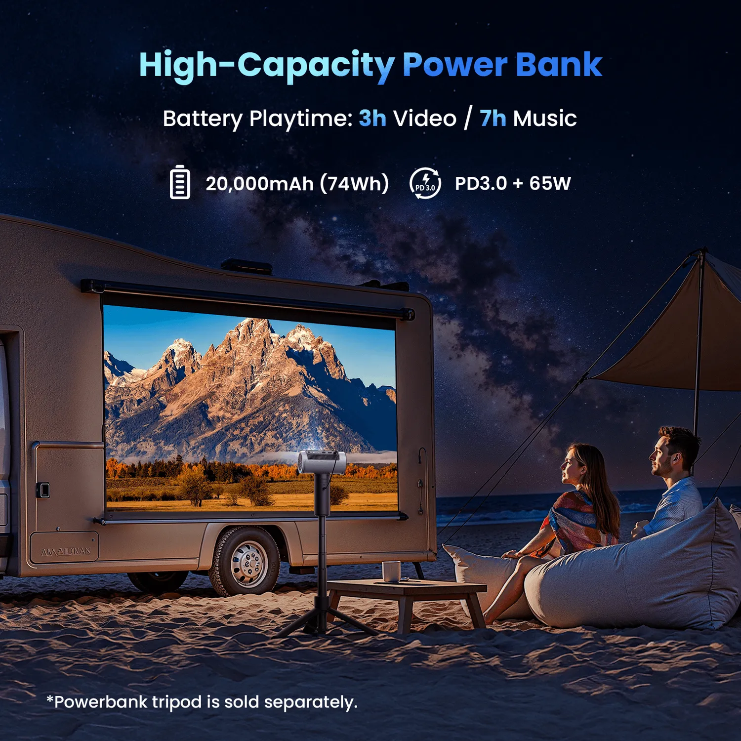 JMGO PicoPlay projektor 1080P 200" 3D-briller
