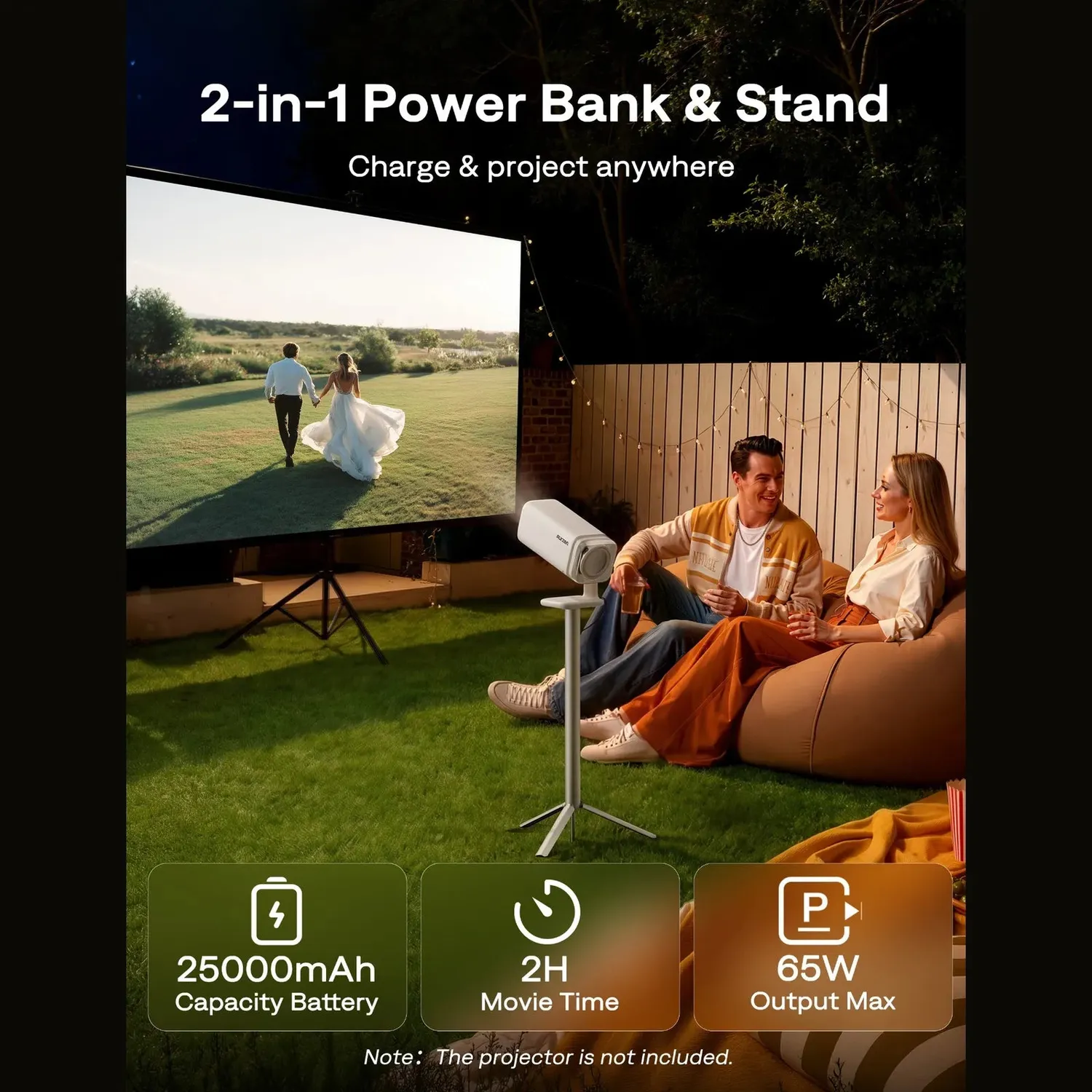 Aurzen PowerBase stativ powerbank 25000mAh 52cm